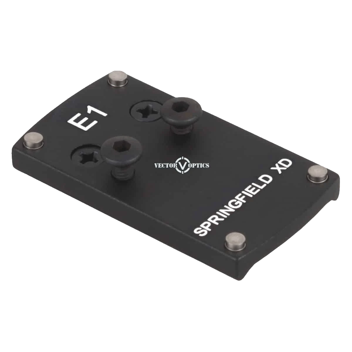 TEK Montageplatte E1 für Springfield XD Pistolen, aus Aluminium für sichere Red Dot Befestigung.