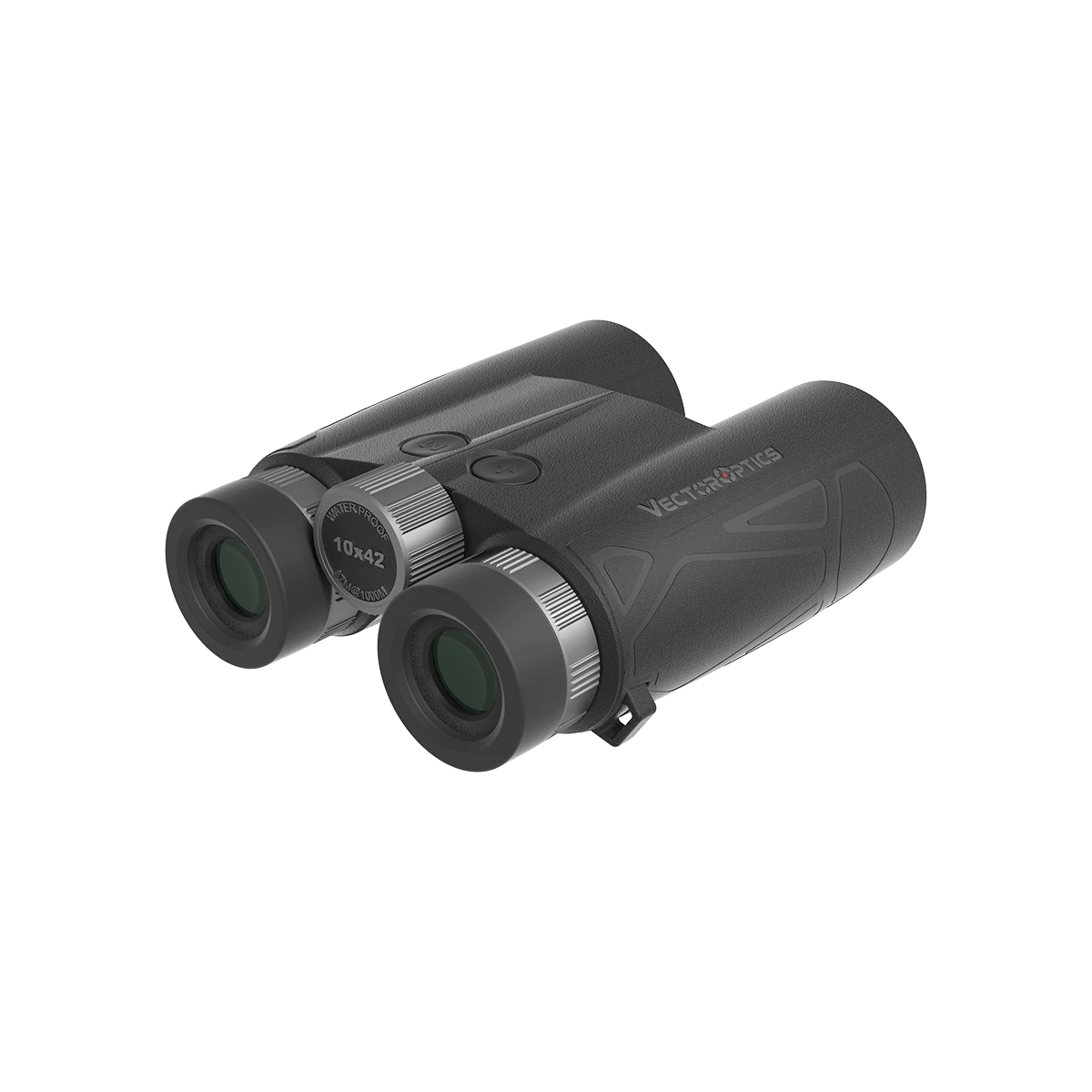 Rückansicht des Paragon 10x42 Fernglas Rangefinder mit OLED-Display und IP67 Schutz für zuverlässige Entfernungsmessung im Gelände.