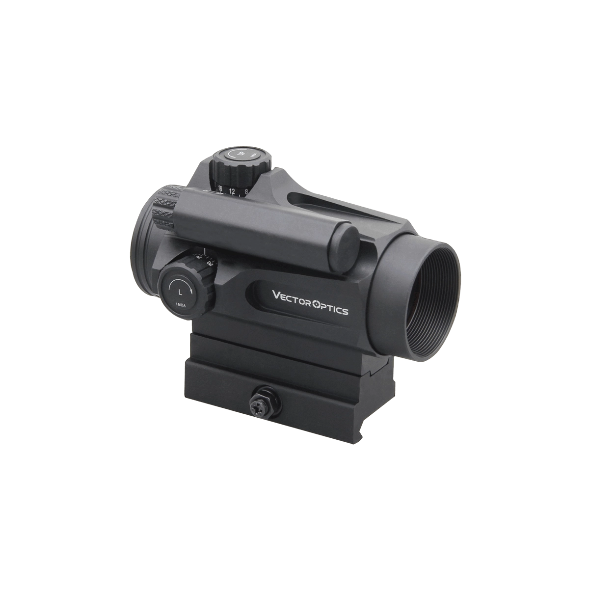 Rückansicht des Nautilus 1x30 Schnellverschluss Visiers mit Höhen- und Seitenverstellung, ideal für präzises Zielen auf AR Plattformen.