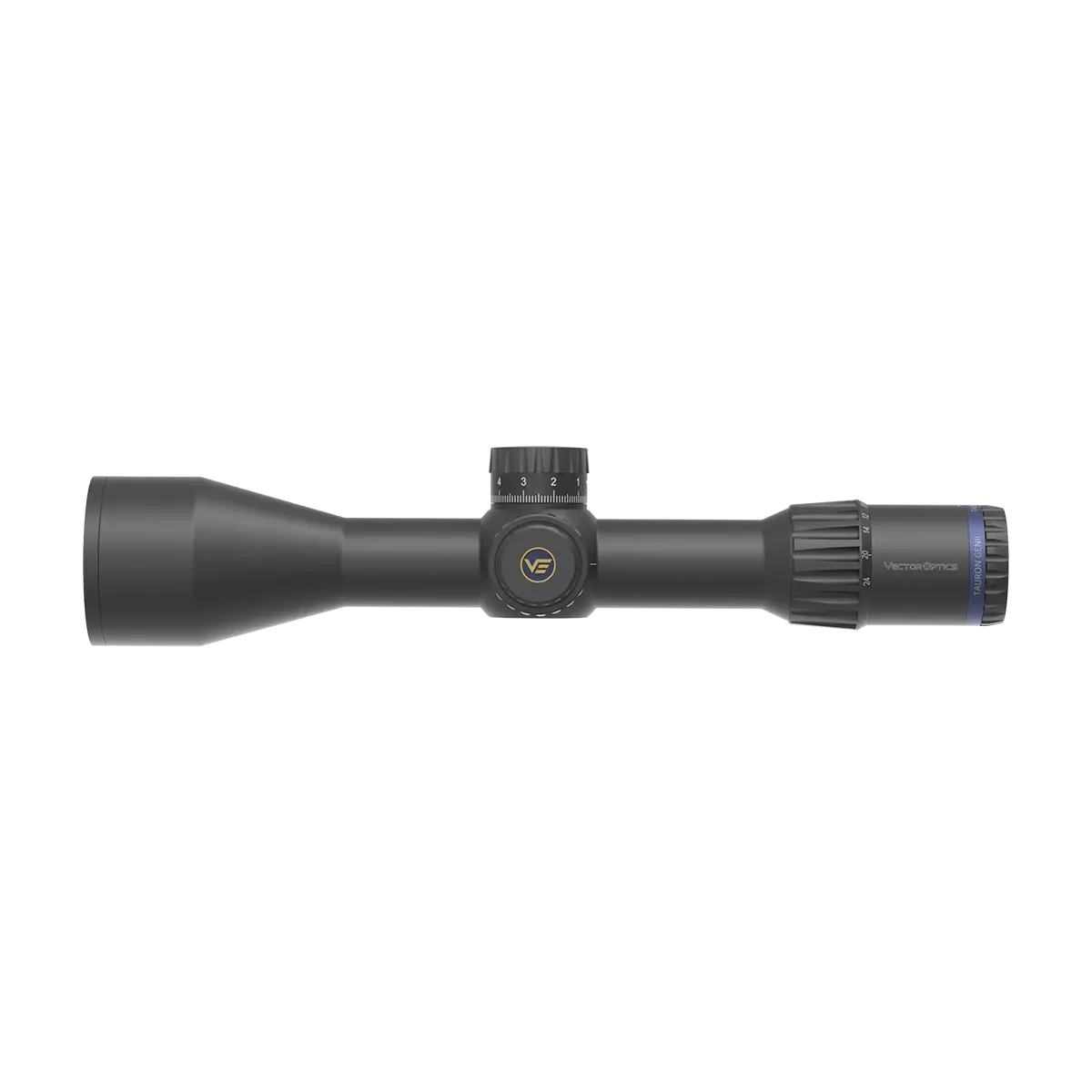 Tauron 3-24x56 ED SFP Zielfernrohr mit 34 mm Monotube und präzisem Seiten- und Höhenturm. Ideal für flexible Distanzen im Schießsport.