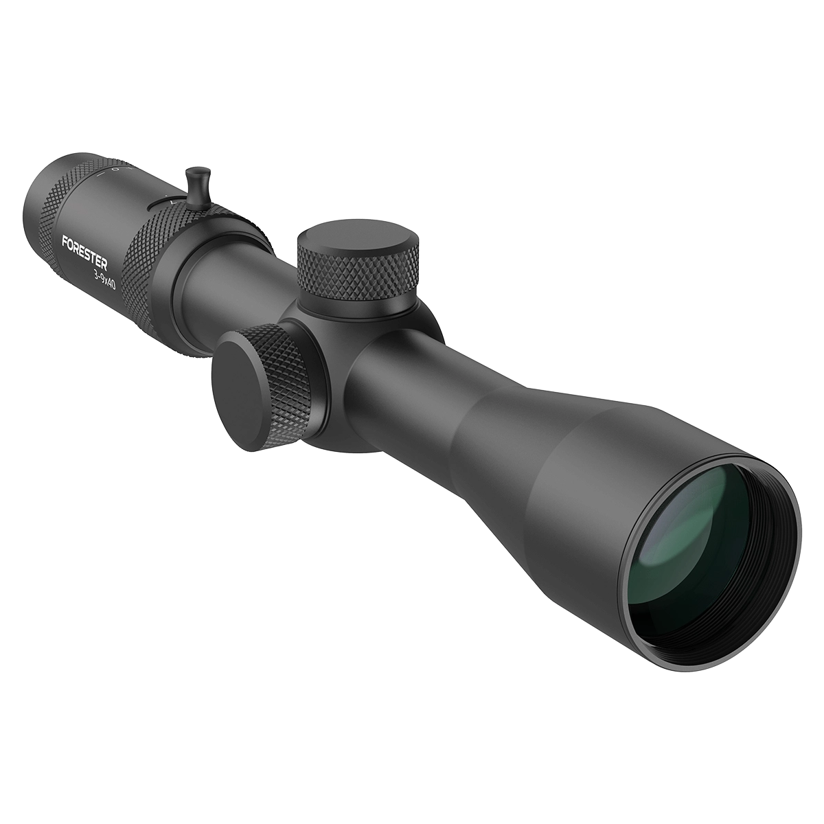 Forester JR 3–9×40 SFP Zielfernrohr mit klarer Linsenoptik und griffigen Einstellrädern. Kompakt, stoßfest und wasserdicht für den Outdoor-Einsatz.