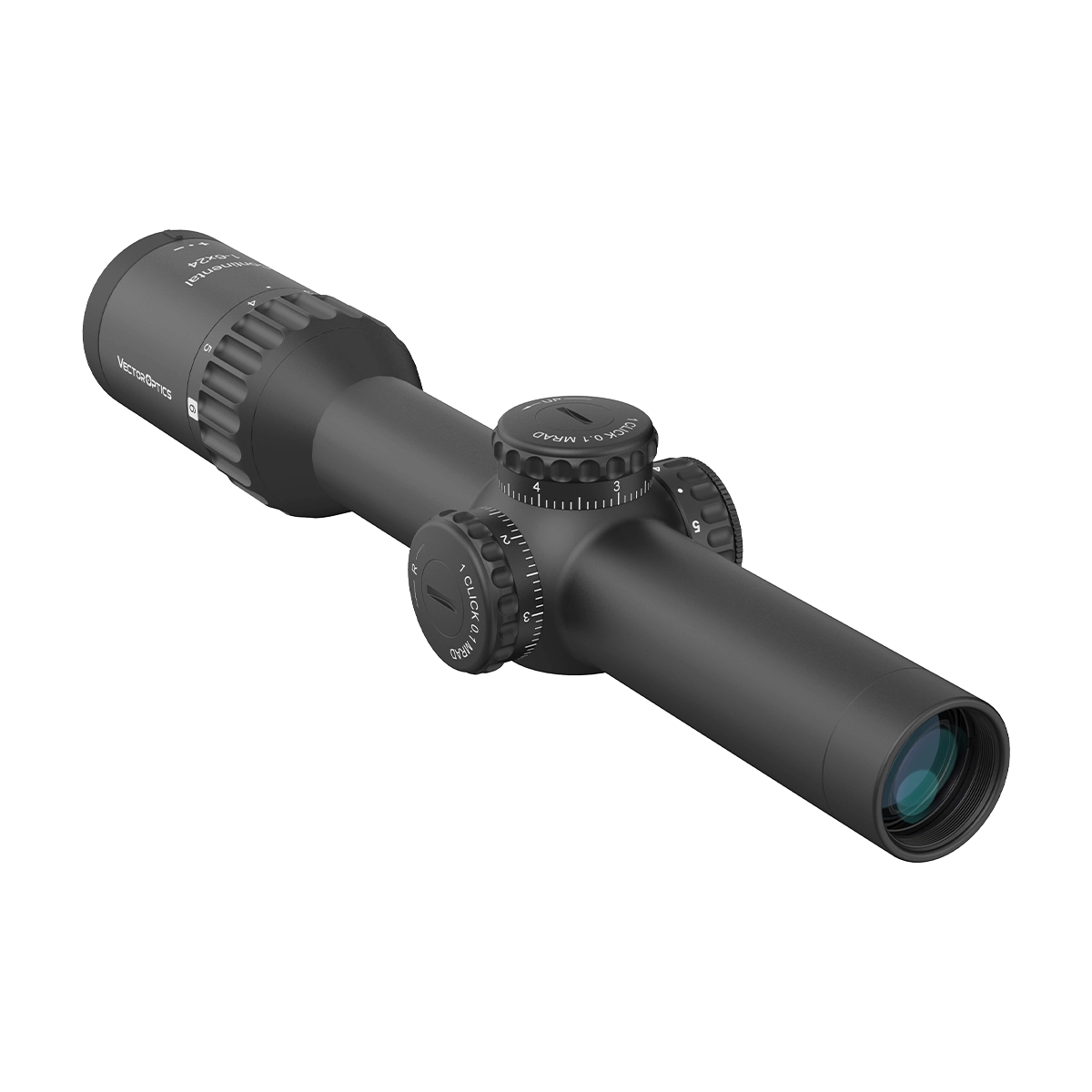 Vector Optics Continental X6 1–6×24 Tactical Zielfernrohr mit beleuchtetem Absehen und robustem Gehäuse für präzises Schießen.