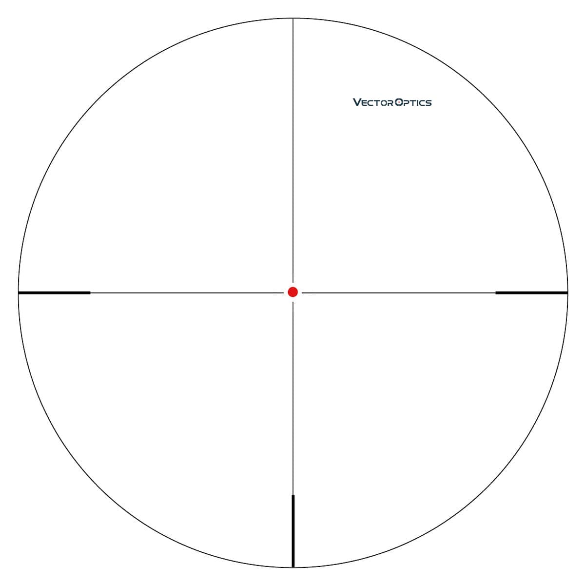 Zielbild des Forester 2–10×40 SFP SCOM-02 mit Center-Dot Absehen für präzises Zielen bei Jagd und Schießsport.