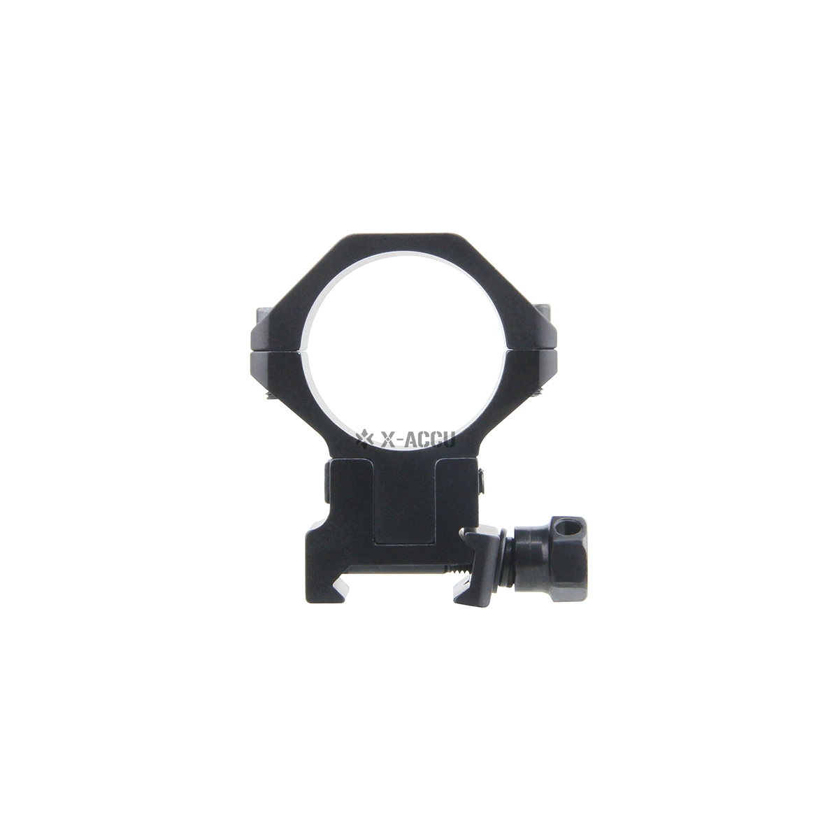 Höhenverstellbarer Zielfernrohr-Ring X-Accu XASR-2515 aus Aluminium, robust und schussfest für taktische Optikzubehör-Anwendungen.