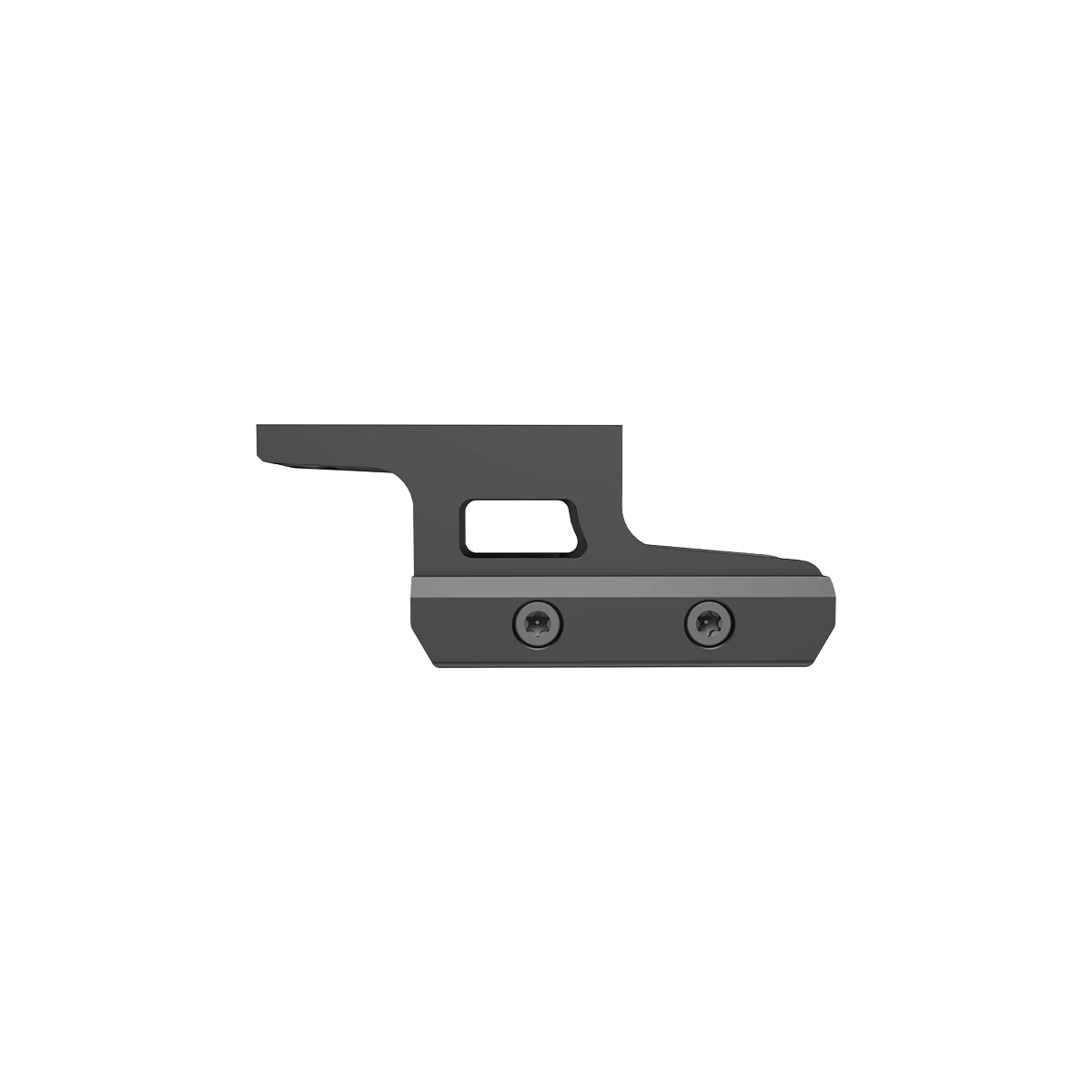 Seitliche Ansicht der RUM Montage - Vector Optics Riser Mount, kompakte Bauweise für präzise Optikmontage auf Picatinny-Schiene