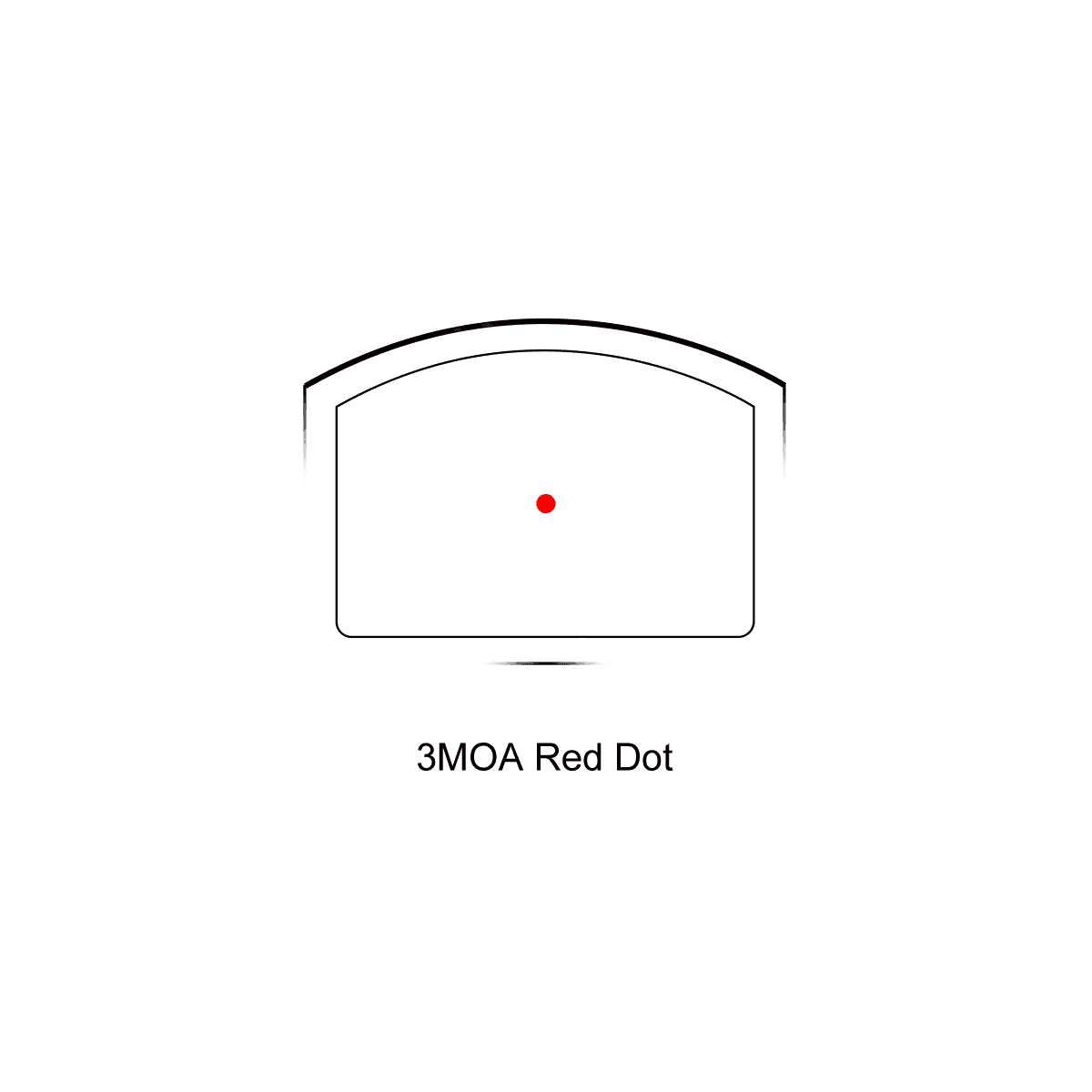 3MOA Red Dot Absehen des Frenzy MOS Sights für präzise Zielerfassung, ideal für Sport- und Verteidigungswaffen.