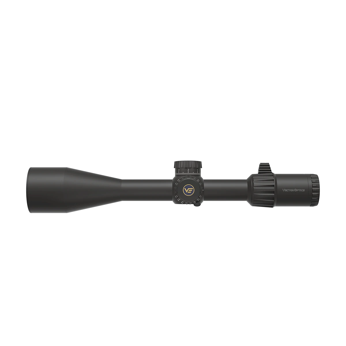 Tauron 5-30x56 Zielfernrohr FFP in Seitenansicht mit robustem Gehäuse und taktischem Design für präzises Schießen und Jagd.