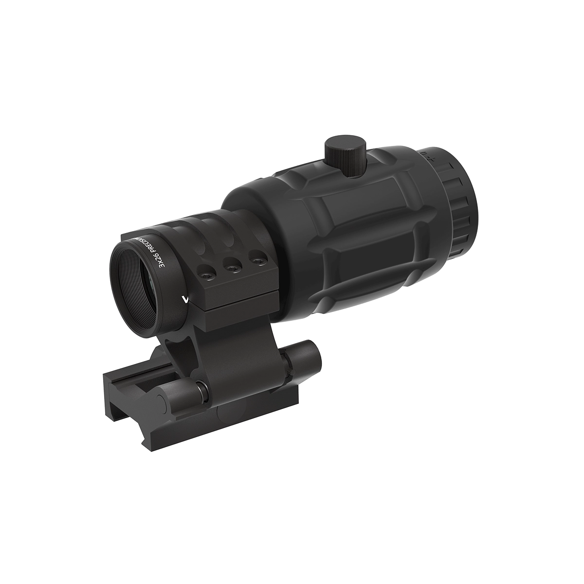 3x Magnifier Maverick SCMF-11 mit robuster Picatinny-Montage in Seitenansicht. Ideal für Reflexvisiere bei dynamischem Schießen.