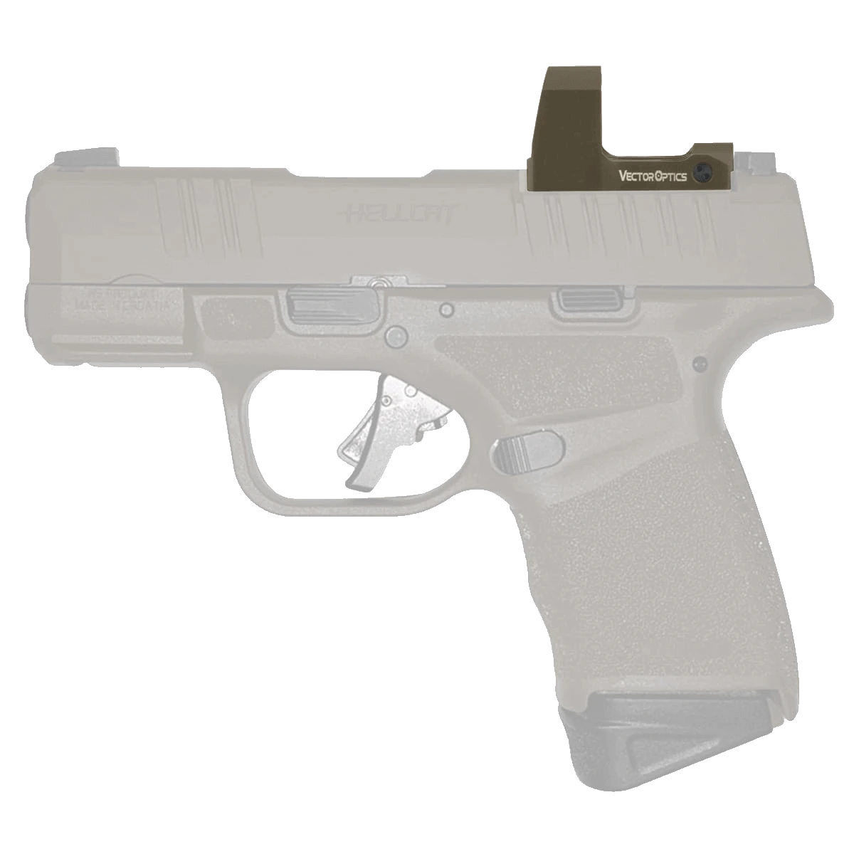Frenzy-S 1x17x24 Reflex Sight montiert auf Pistole, ideal für präzise Zielerfassung bei Jagdanwendungen mit IPX6 Wasserschutz.
