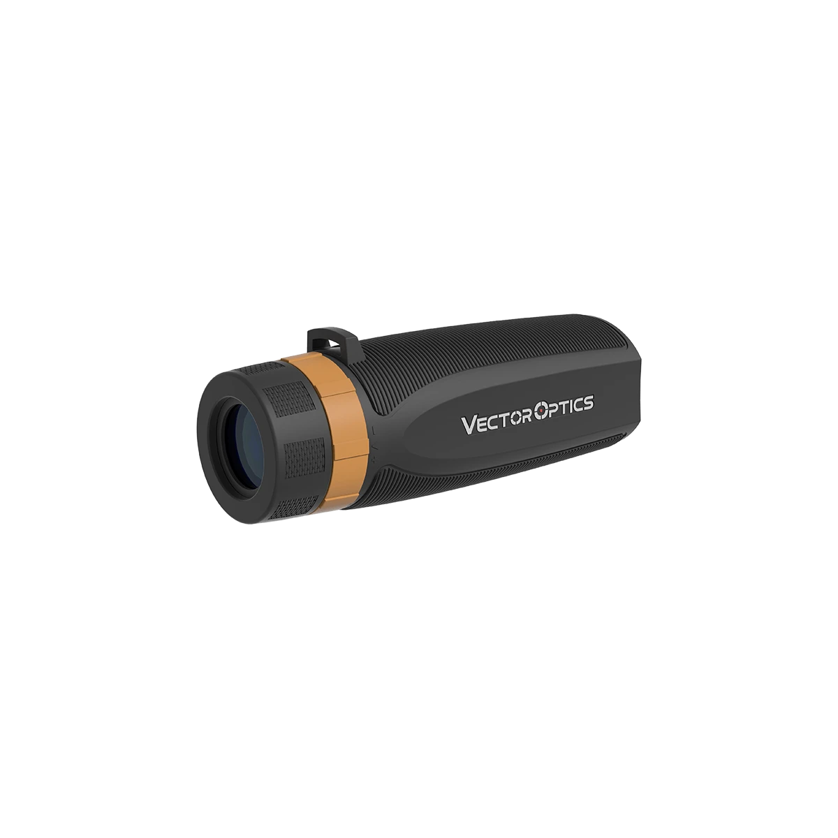 Forester 8x32 Monokular - Kompakt & Wasserdicht, diagonale Rückansicht mit VECTOR OPTICS-Logo, ideal für Naturbeobachtungen.