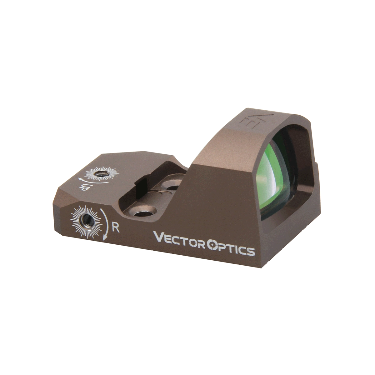 Robustes Frenzy 1×17×24 Rotpunktvisier von Vector Optics mit seitlicher Höhen- und Seitenverstellung, ideal für Pistolenmontage.
