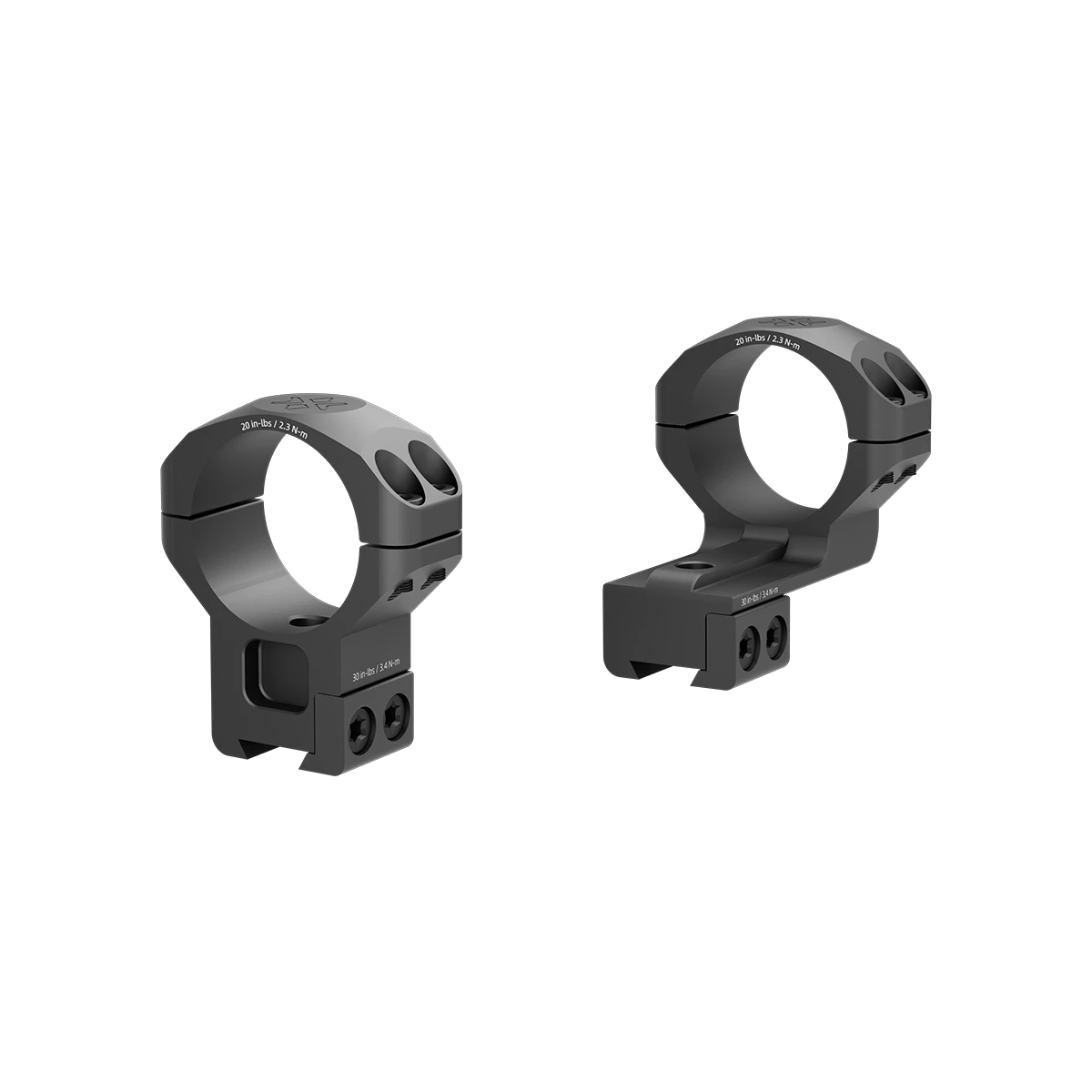 Alu-Ringe Cantilever 30mm für 11mm Dovetail-Schienen aus 6061-T6 Aluminium, ideal zur stabilen Montage von Zielfernrohren.