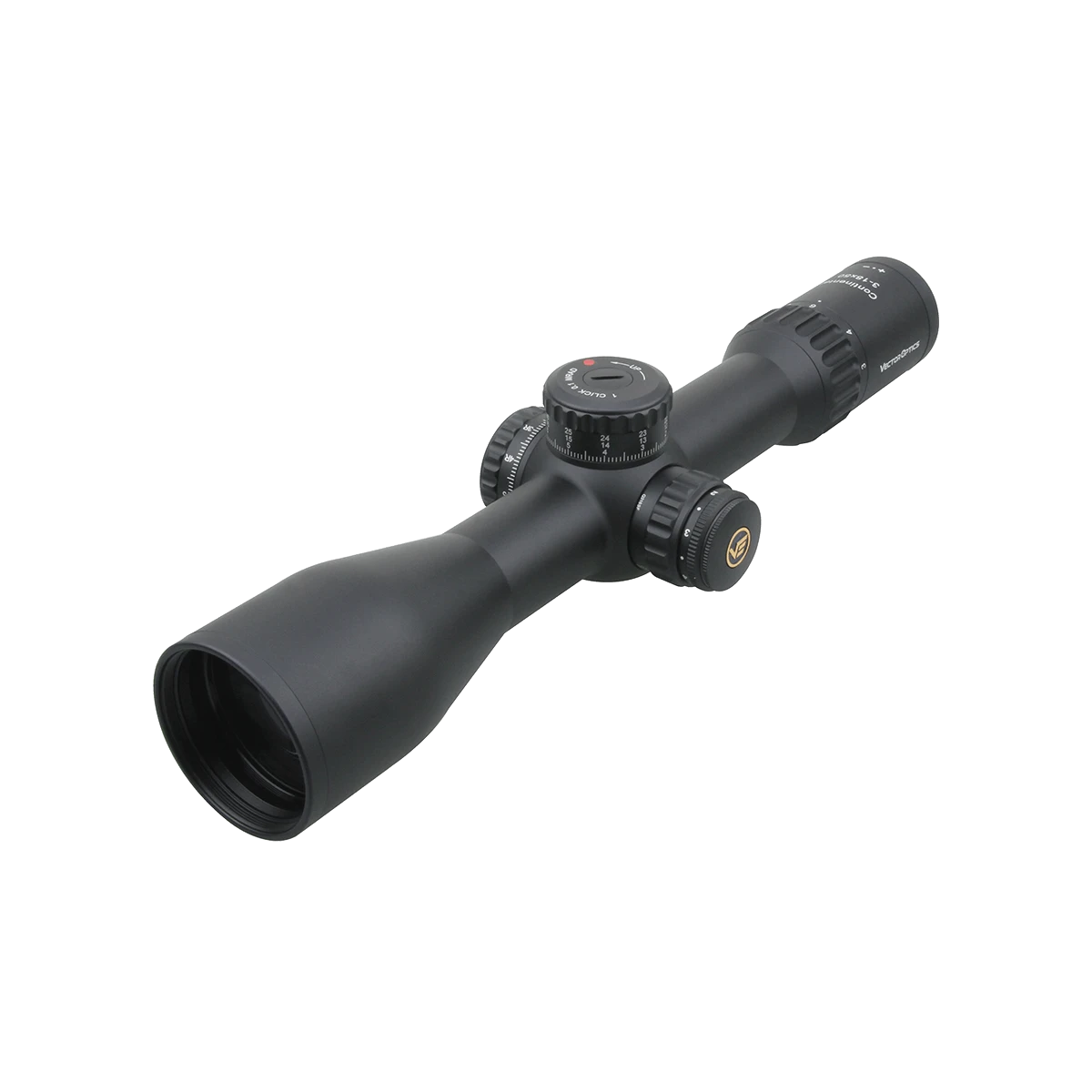 Vector Optics Continental x6 3-18x50 FFP Zielfernrohr mit beleuchtetem Absehen und robustem Gehäuse für präzises Schießen auf lange Distanzen.