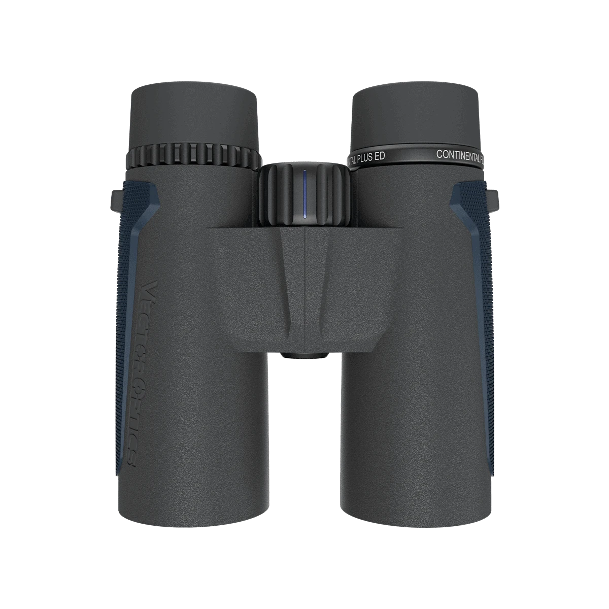 Rückansicht des Continental Plus 10x42 ED Fernglases von Vector Optics mit zentralem Fokussierrad und robuster Bauweise für den Außeneinsatz.