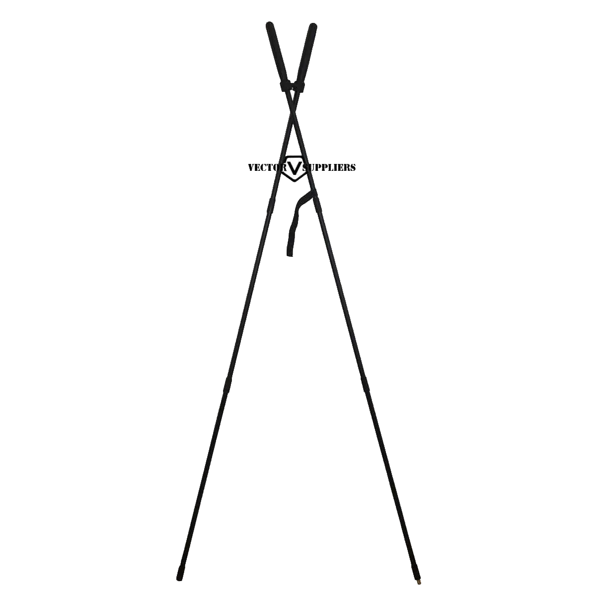 Schiessstock (SCOT-12) für Jagd in aufgestellter Position mit X-Form, leichtes und robustes Design für präzises Zielen im Gelände.