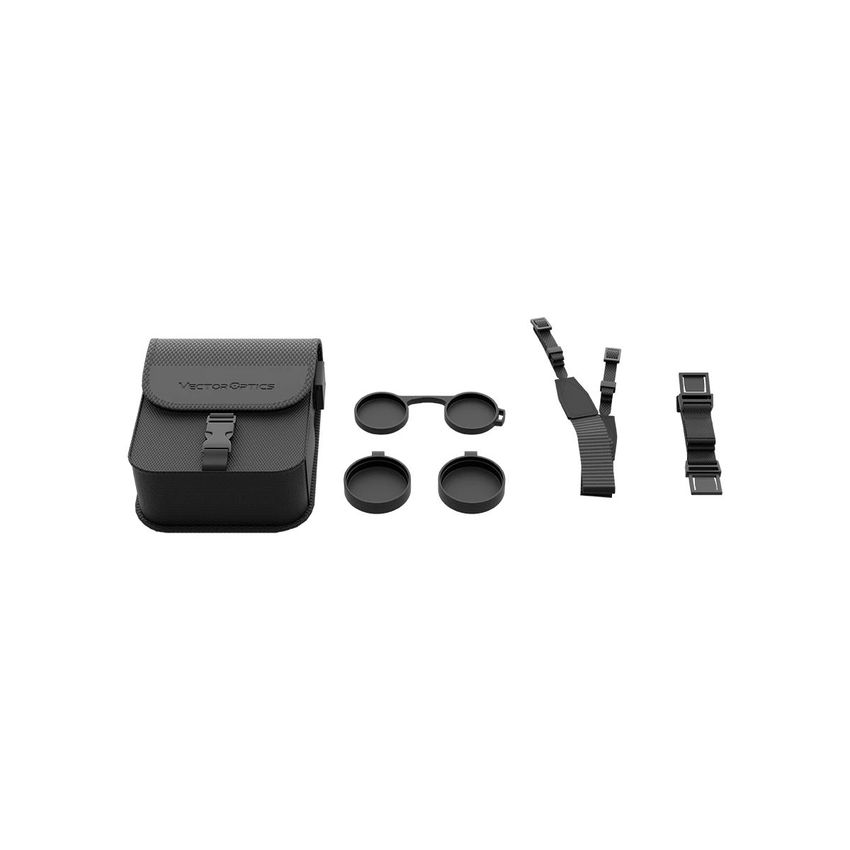 Zubehörset zum Continental 8x42 ED Fernglas inklusive Tasche, Trageriemen und Schutzkappen – komplett für den Outdoor-Einsatz.