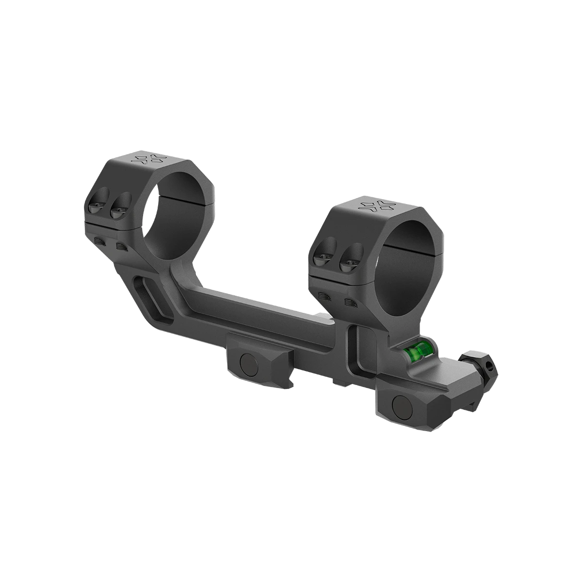 Robuste Cantilever Montage für 30mm Zielfernrohre, Höhe 40mm, mit 0MOA Vorneigung und Aluminiumkonstruktion für Optik-Zubehör.