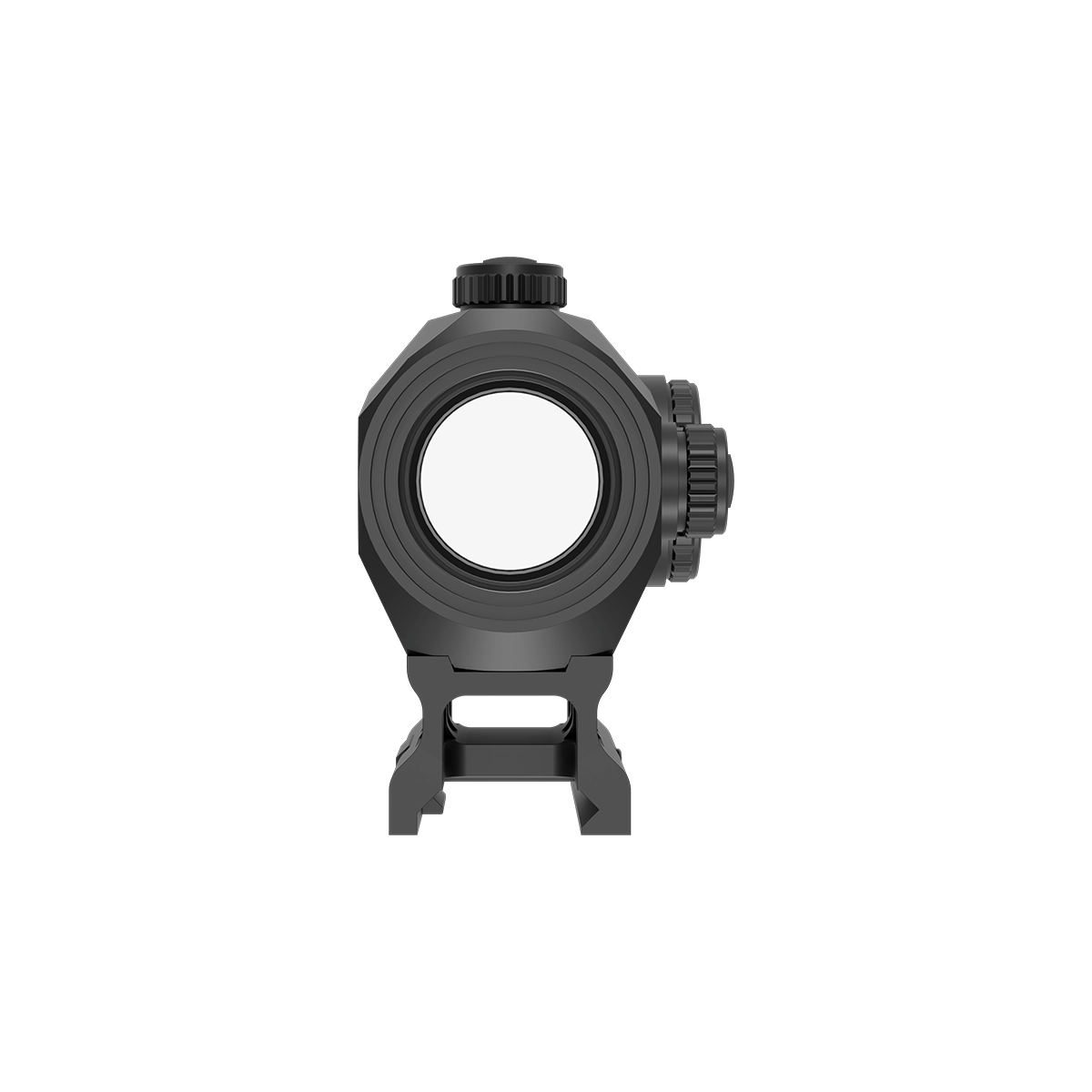 Frontansicht des Scrapper 1×29 Reflexvisiers mit 3 MOA Punkt, wasserdichtem Gehäuse und präziser Zieloptik für Waffenmontage.