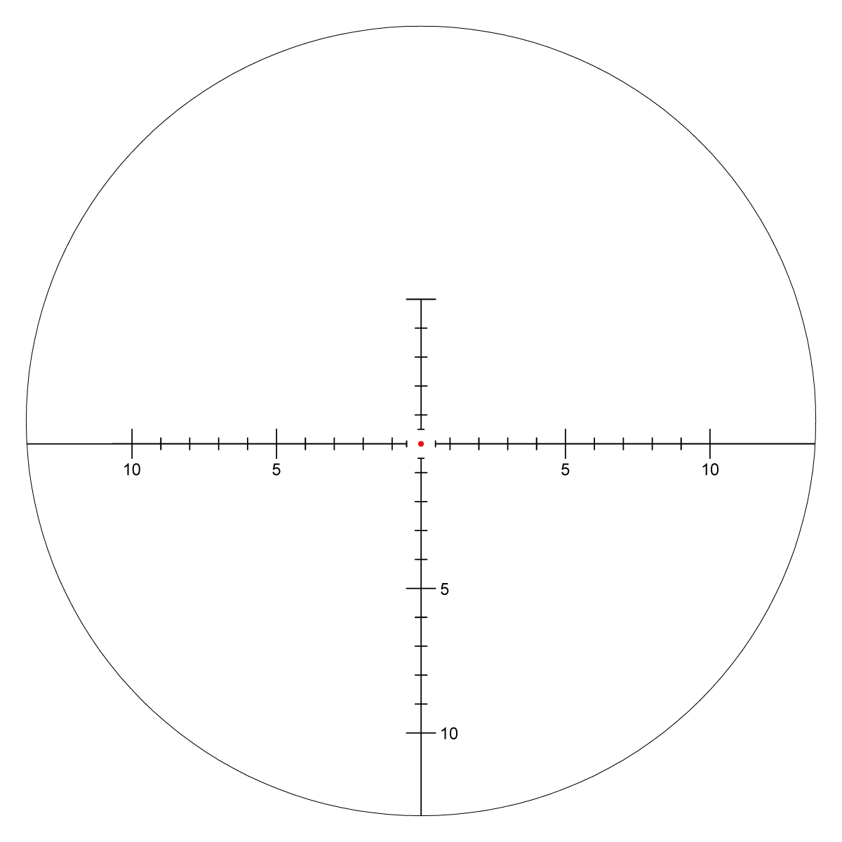 VEMP-LR-Absehen des Minotaur Zielfernrohrs 10-50x60 SFP SCOL-39 mit feinen Markierungen für exakte Schussplatzierung auf weite Distanzen.