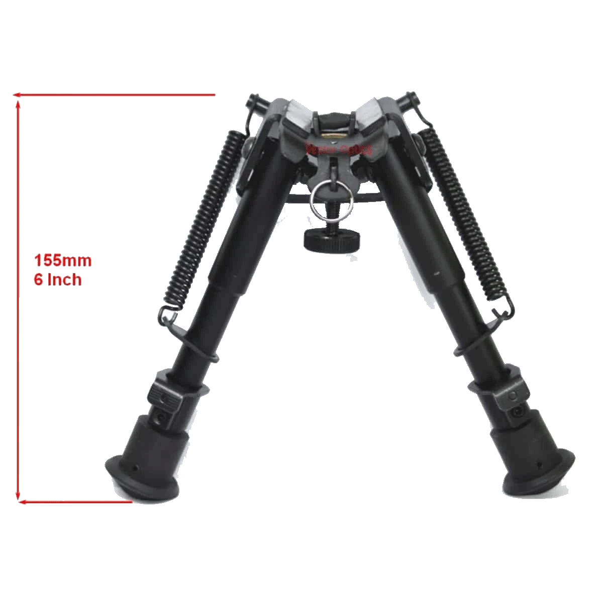 Taktisches Zweibein Aluminium SCBPB-01 mit 155 mm Höhe, stufenverstellbar und kompakt für präzise Waffenunterstützung im Gelände.