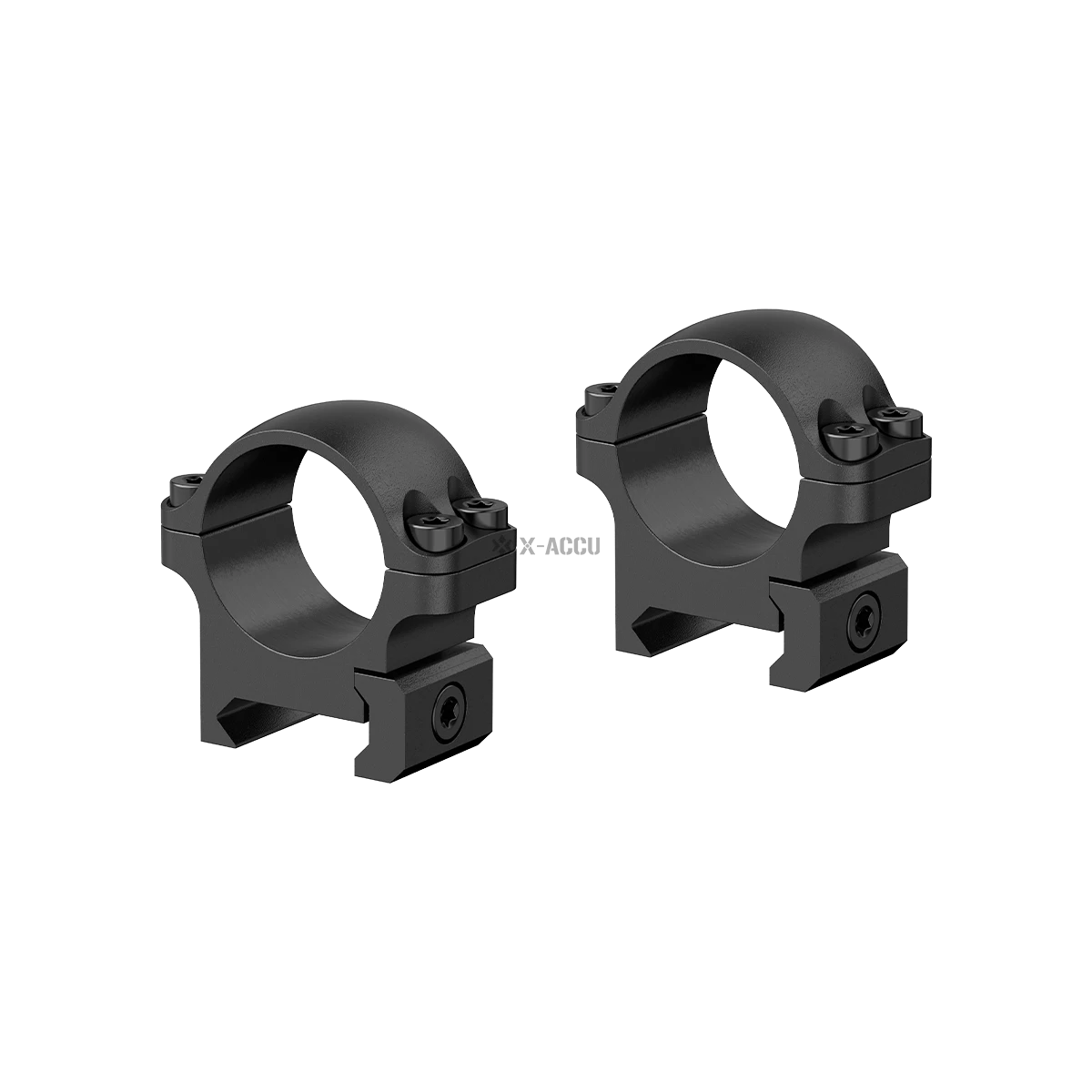 Stahlringe XASR-S01 für Zielfernrohre mit 25,4mm Durchmesser. Präzise Passform für 21-mm Picatinny-Schienen, ideal für Sportschützen.