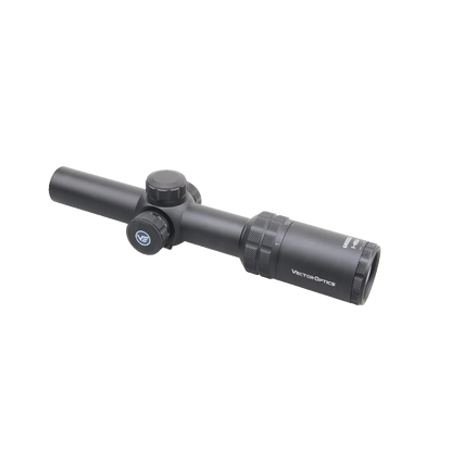 LPVO-Zielfernrohr Grizzly 1–4×24 mit seitlichem Verstellturm und klarer Optik für präzise Zielerfassung bei der Jagd.