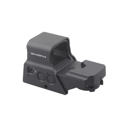 Seitenansicht des Omega 8 Reticle SCRD-04 mit IPX4-Schutz, ideal für den Einsatz bei Jagd und taktischem Schießen.