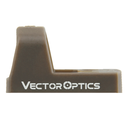 Seitenprofil des Frenzy-S 1x16x22 Red Dot Visiers SCRD-56 mit Vector Optics Logo, zeigt kompaktes und robustes Design.