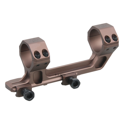 Cantilever Höhe 38mm 30mm AR Montierung in Bronze-Finish, CNC-gefräst für präzise Optikmontage ohne MOA Neigung auf AR-Plattformen.