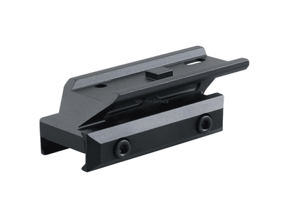 Riser Mount MAV-P05 für RUM Footprint mit 12,8 mm Höhe, stabile Aluminium-Montage mit seitlicher Verschraubung für präzisen Halt.