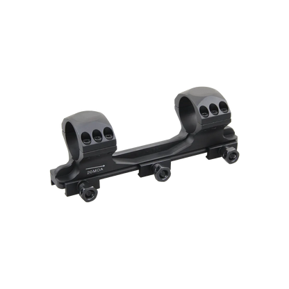 Blockmontage 20MOA Picatinny X-ACCU mit 30mm Ringen aus 6061-T6 Aluminium, ideal für präzise Langstreckenschüsse mit starker Rückstoßkontrolle.