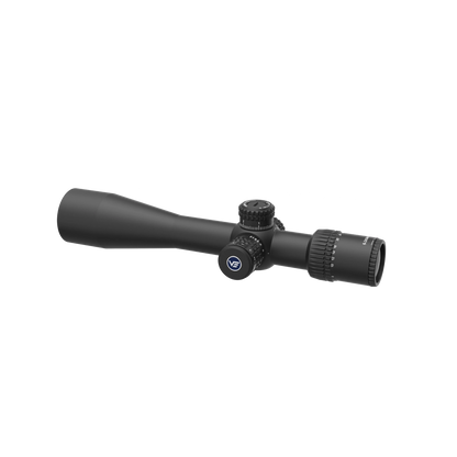 Seitliche Ansicht des Veyron 6-24x44IR Zielfernrohrs mit kompaktem Design und beleuchtetem Absehen für flexible Einsatzmöglichkeiten.