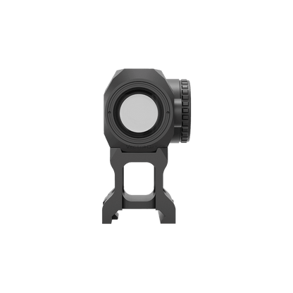 Frontansicht des Vector Optics Scrapper SCRD-69 mit klarer Linsenoptik und robuster Montage für Waffenanwendungen.