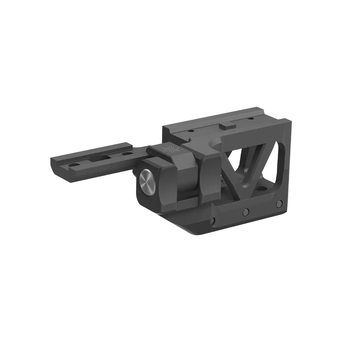Seitlich schwenkbare One-Piece Flip-Montage für Magnifier, optimiert für Scrapper Red Dot auf AR-Waffenplattformen.