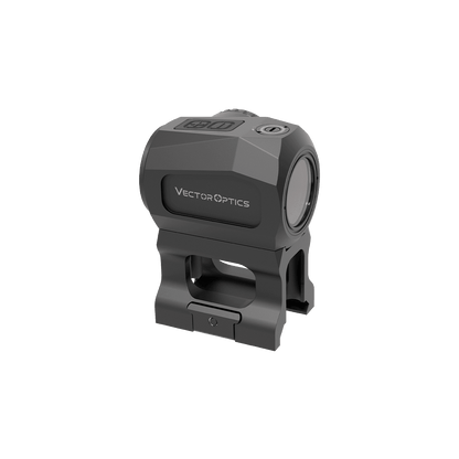 Kompaktes Rotpunktvisier SCRD-69 von Vector Optics mit ergonomischem Design und Bewegungsaktivierung für präzise Zielverfolgung.
