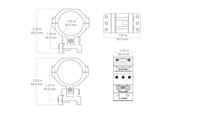 Alu-Ringe 34mm X-MOD | Höhenverstellbar (XASR-3451)