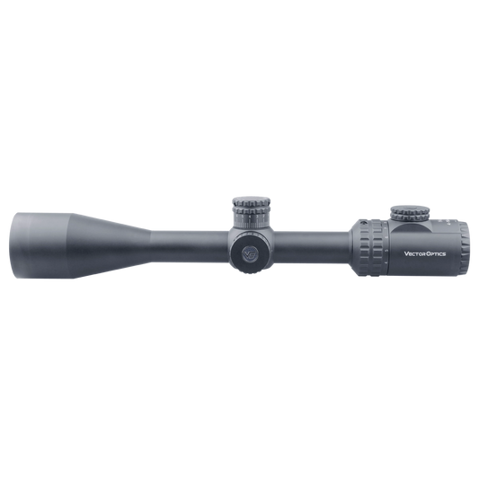 Hugo 4-16x44GT SFP Zielfernrohr mit VOI-10BDC Absehen für präzises Schießen. Kompaktes Design für Jagd und HFT-Anwendungen.