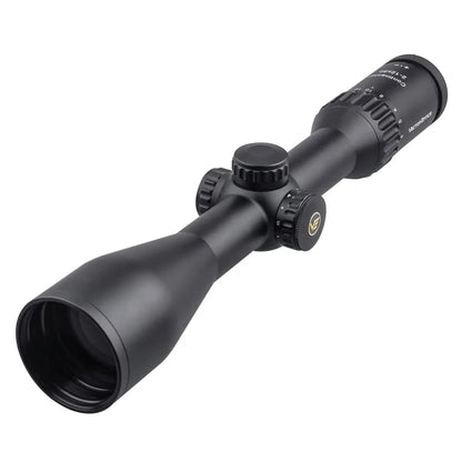 Beleuchtetes Continental X6 2–12×50 Zielfernrohr mit großem Objektiv und taktischen Verstelltürmen für präzise Zielerfassung bei der Jagd.