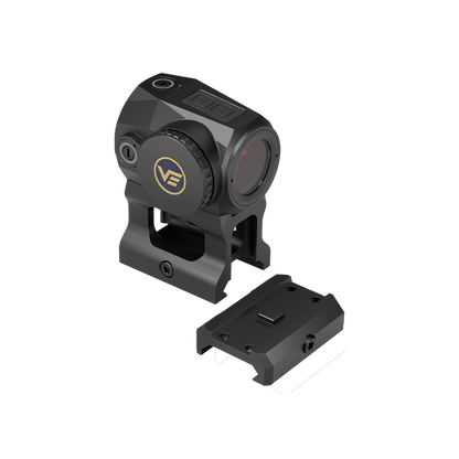 Vector Optics Scrapper SCRD-69 mit abnehmbarer Montageplatte, ideal für flexible Einsatzmöglichkeiten auf verschiedenen Waffenplattformen.