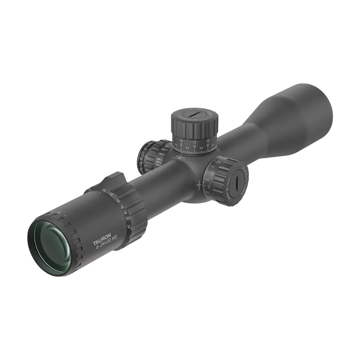 Tauron 6-24x50 HD Zielfernrohr - MIL FFP mit verstellbarem Okular und klarer 50mm Objektivlinse für optimale optische Leistung.