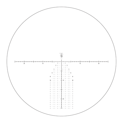 Absehenansicht des Vector Optics Continental Spektivs 12-40x60ED mit taktischem Mil-Dot-Reticle für präzise Zielbestimmung.