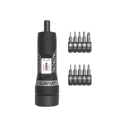 Drehmomentschlüssel SCTK-04 von Vector Optics mit 10 Bit-Einsätzen, ideal für präzise Montagearbeiten im Werkzeugbereich.