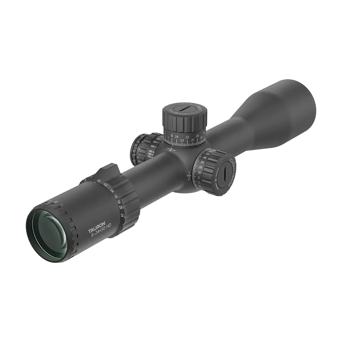 Tauron MOA FFP Zielfernrohr 6-24x50 mit fein justierbarem Zoomring und robustem Aluminiumgehäuse für PRS und Long-Range-Schützen.