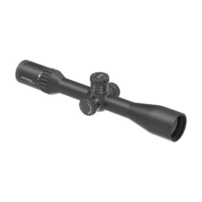 Taktisches Zielfernrohr Continental X8 2–16x44 ED SFP mit Zero-Stop-Funktion und fein justierbaren Türmen für präzise Zielerfassung.