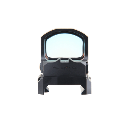 Frontansicht des Frenzy-S Red Dot Visiers mit klarem Sichtfenster und kompaktem Design für Pistolen und taktische Waffenplattformen.