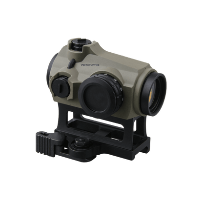 Maverick III 1×22 Red Dot Sight in Olivgrün mit taktischer Schnellmontage, ideal für Outdoor-Sport und militärische Anwendungen.