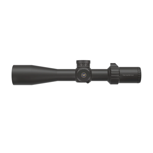 Tauron 6-24x50 HD MIL Scope mit FFP-Absehen in Seitenansicht, ideal für Präzisionsschüsse und Langstrecken-Zielfernrohr-Anwendungen.