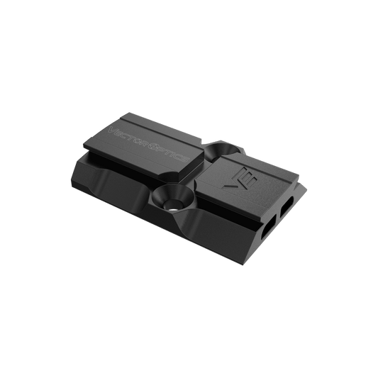 MOJ RMR auf VOD ACRO Adapter aus #45 Stahl mit flachem Profil für Rotpunktvisiere, präzise gefertigt für Waffenmontage.