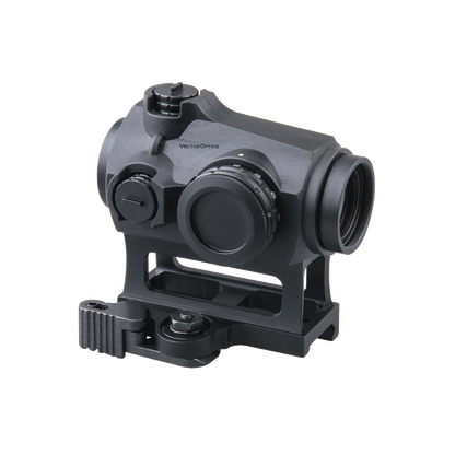 Kompaktes Maverick III 1×22 Red Dot Sight mit seitlichem Einstellrad und hoher Montage, ideal für taktische Anwendungen und Sportschützen.