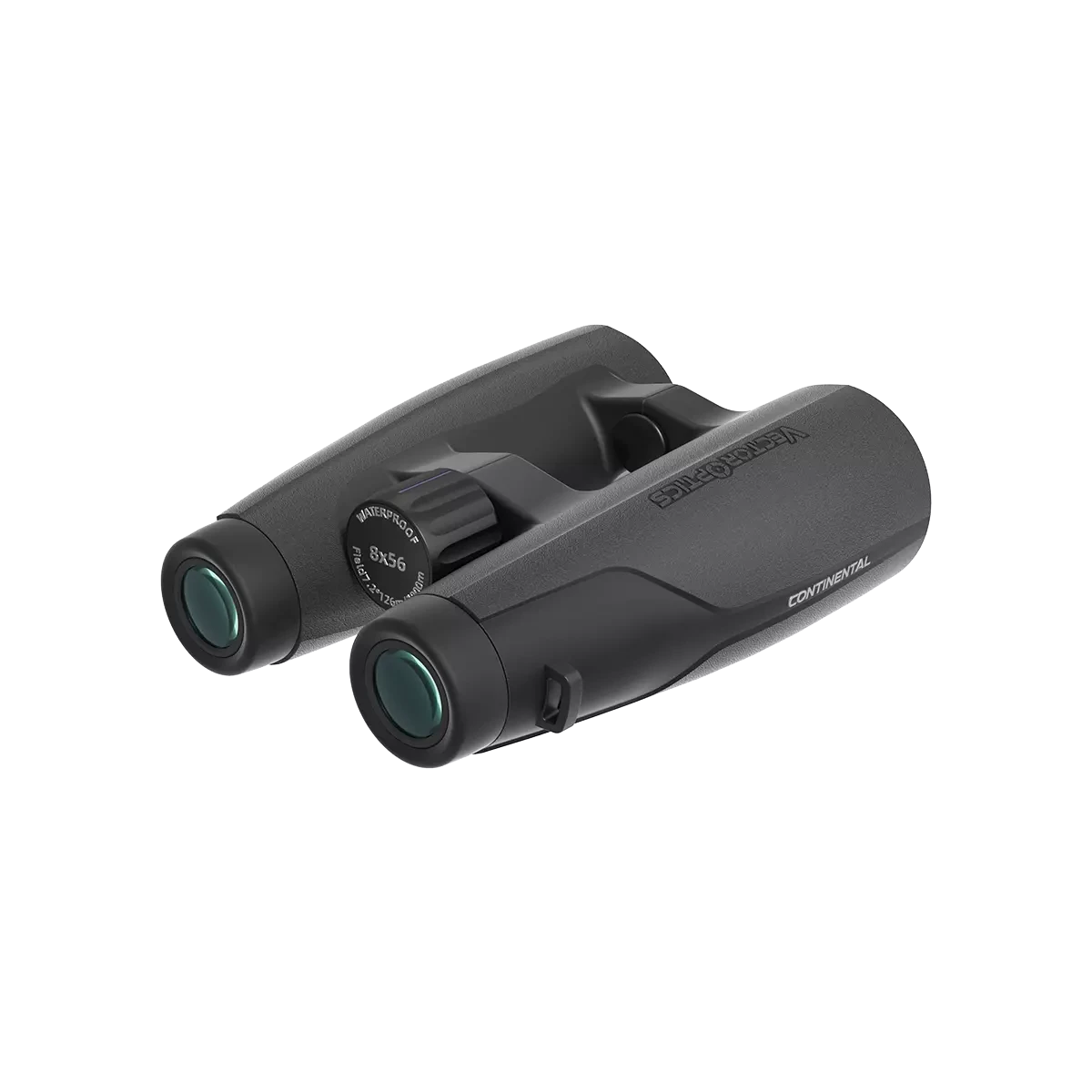 Rückansicht des Continental 8x56 ED (SCBO-10) Fernglases mit zentralem Fokussierrad und ergonomischem Design von Vector Optics.
